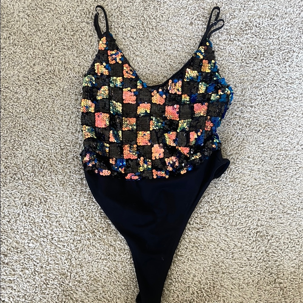 Colorful Sequin Bodysuit
